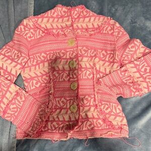 Pink Patterned Women's Blazer